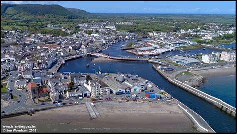 Aerial View Of Ramsey Harbour Isle Of Man 12518