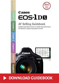 Canon Updates EOS 1D X Settings Guidebook