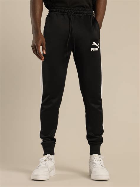 Puma Iconic T7 Track Pants In Black Black Glue Store