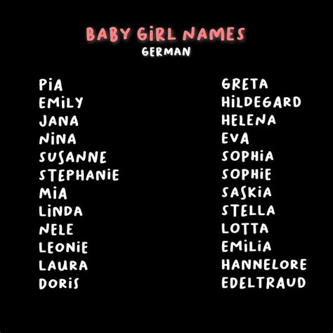 German Baby Girl Names In 2024 Hildegard