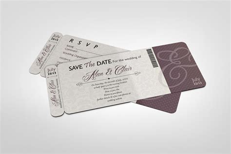 Boarding Pass Invitations Mock-up | Behance