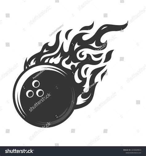Hot Bowling Ball Fire Logo Silhouette Stock Vector Royalty Free Shutterstock