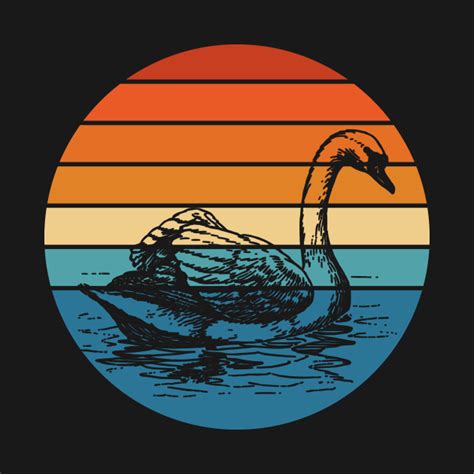 Swan Retro - Swans - T-Shirt | TeePublic