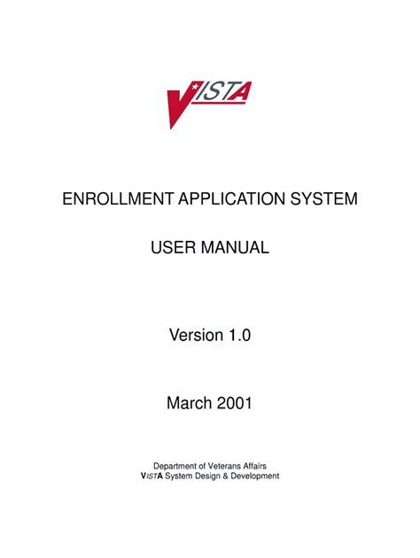 Fillable Online Va Eas User Manual U S Department Of Veterans