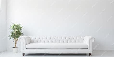 Premium Photo | Minimal and aesthetic couch in white color