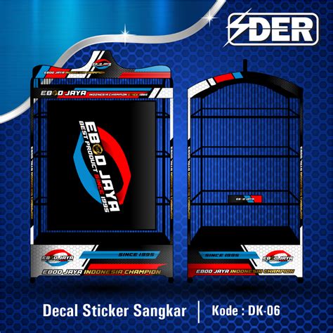 Jual Sticker Decal Sangkar Kotak Replika Ebod Jaya No 1 2 3 Shopee