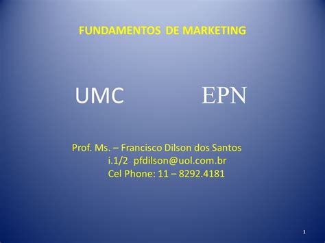 FUNDAMENTOS DE MARKETING Ppt Carregar