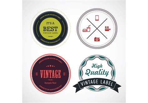 Colored Vintage Label Vectors Free Vector Art At Vecteezy