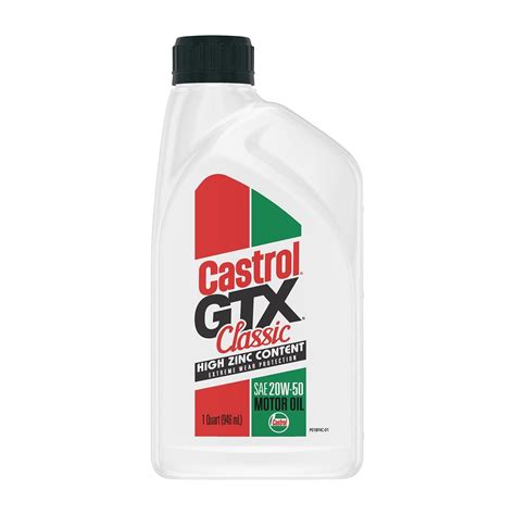 Castrol GTX Classic Engine Oil Conventional 20W 50 1 Quart