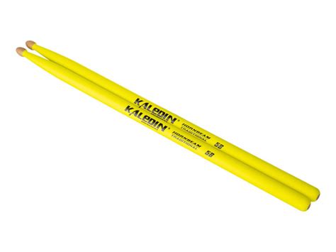 Kaledin Drumsticks 5B - барабанные палочки, граб, ярко-желтые, светятся ...