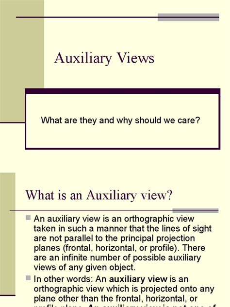 Auxiliary Views: What Are They and Why Should We Care? | PDF ...