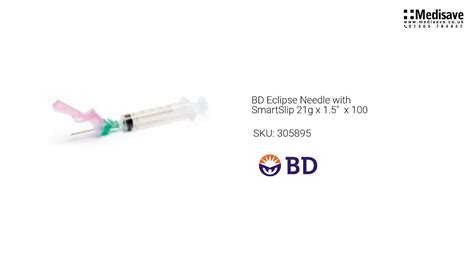 Bd Eclipse Needle With Smartslip 21g X 1 5 X 100 305895 Youtube