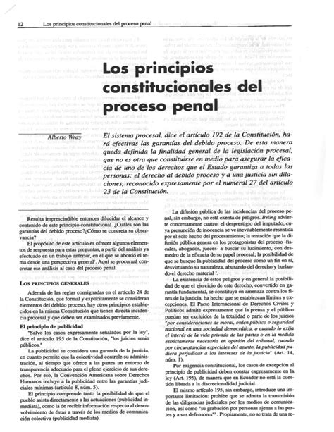 Los Principios Constitucionales Del Proceso Penal