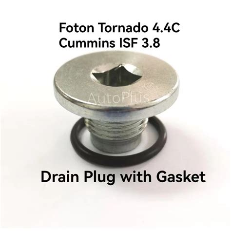 Foton Genuine Parts Engine Drain Plug With Gasket Tornado 4 4C Cummins