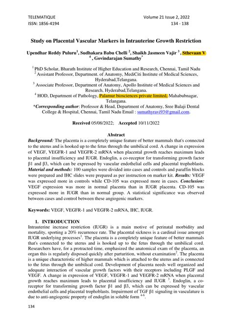 Pdf A Study On Placental Expression Of Neuronal Markers In