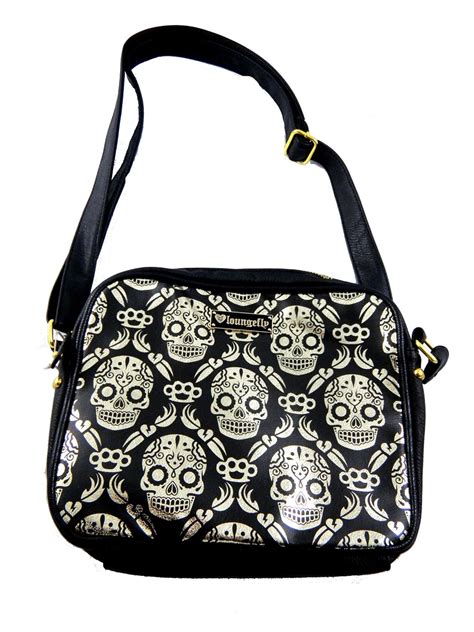 Loungefly Metallic Gold Sugar Skull Crossbody Bag My Sugar Skulls