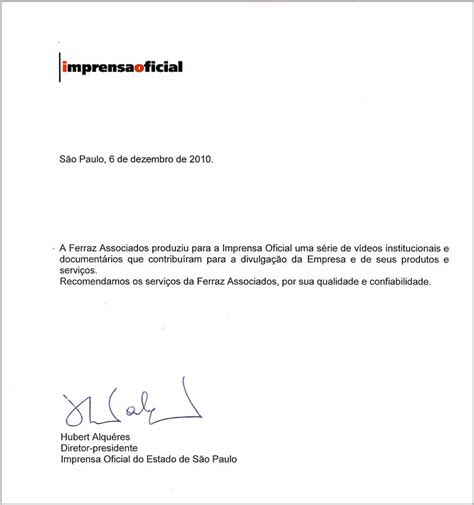 Imprensa Oficial Do Estado De S O Paulo Ferraz Associados Comunica O