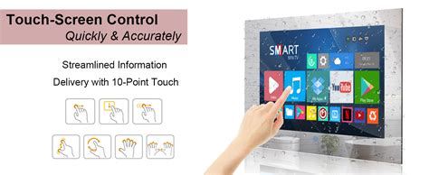 Haocrown 27 Inch Bathroom Tv Waterproof Touch Screen Smart Mirror