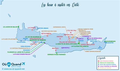 43 Lieux à Visiter en Crète Que Faire Où Aller Carte Touristique