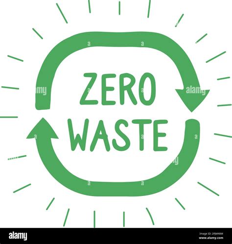 Green Zero Waste Logo Zero Waste Lifestyle Design Concept Eco Life