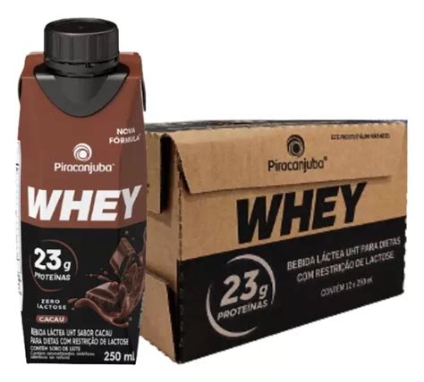 Kit Bebida Whey Piracanjuba Lactose Sabor Cacau M