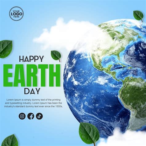 Premium Psd Poster Happy Earth Day