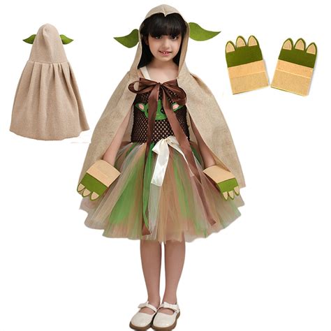 Kids Baby Yoda Costume The Mandalorian Grogu Tutu Dress Halloween