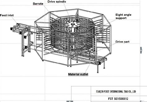 Hotsell Spiral Cooling Conveyor Iqf Spiral Freezer Coowor