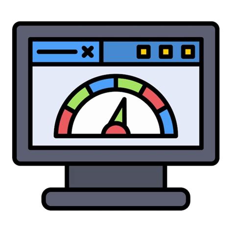Ícone de teste de velocidade Vetor Premium