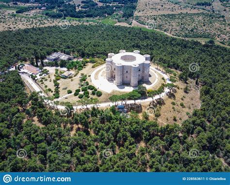 Castel Del Monte Aerial View, Unesco Heritage from Above, Apulia Stock ...