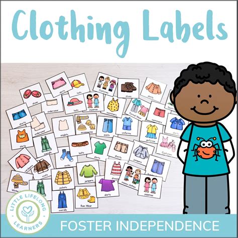 Kids Clothing Drawer Labels - Little Lifelong Learners