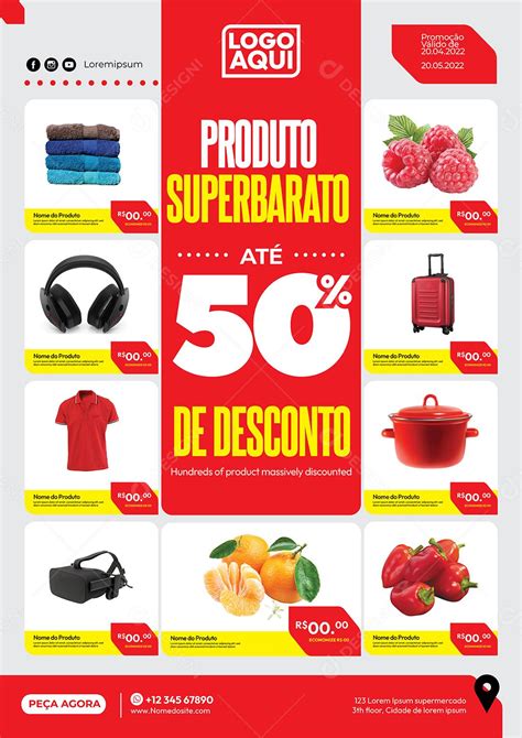 Folheto Encarte Produto Super Barato 50 de Desconto Frutas é Verdúras