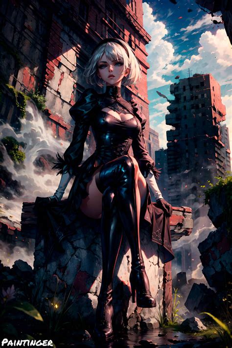 NieR: Automata, 2B by Paintinger on DeviantArt