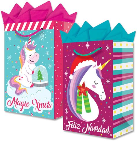 846 5217 Bolsa Para Regalo Mediana Unicornio Navidad Granmark