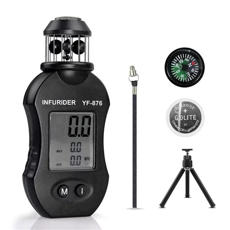 INFURIDER Digital Anemometer Handheld Wind Speed Meter Gauge For Wind