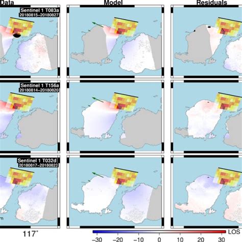 Joint Analysis Of Insar And Gps Data The Los Displacement Indicates By