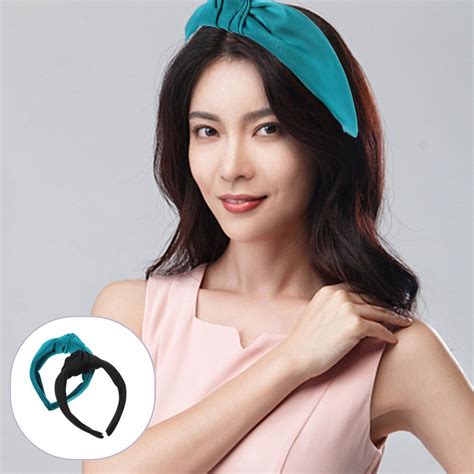 2 Pcs Headband Hair Bands For Womens Black Decorative Headwear Ebay