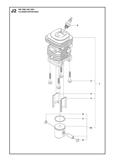 Поршень цилиндра B для бензопилы Husqvarna 240 - цена в Москве, купить ...