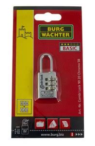 Burg W Chter Zahlen Vorh Ngeschloss Combi Lock Chromo