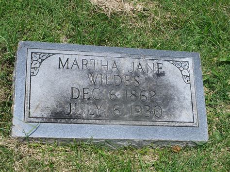 Martha Jane Wakefield Wildes Find A Grave Memorial