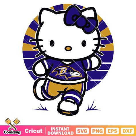 Hello kitty sport baltimore ravens costume svg, baltimore ravens nfl s