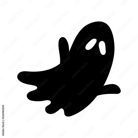 Halloween silhouette black ghost - for cricut, design or decor. Vector ...