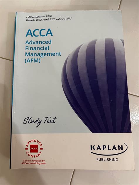 ACCA Advanced Financial Management AFM Hobbies Toys Books