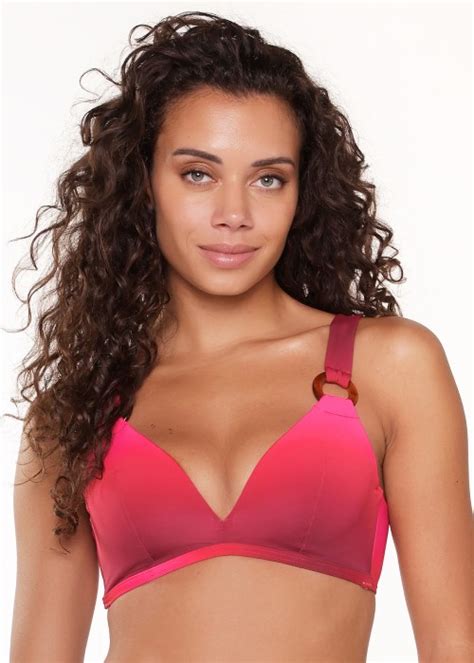 LingaDore Orchid Red Padded Triangle Bikini Top Underwraps Lingerie