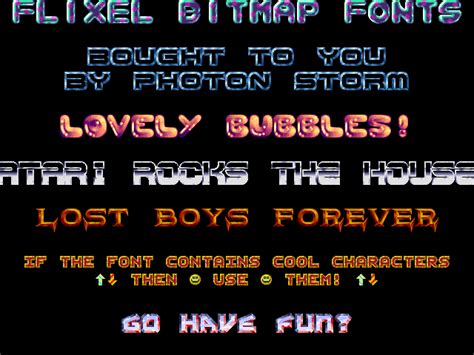 Photon Storm » Blog Archive » FlxBitmapFont – A Bitmap Font class for Flixel 2 released