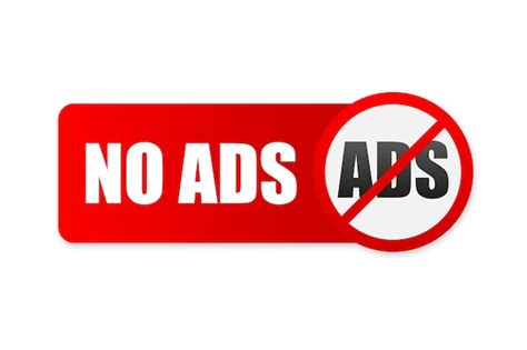 Premium Vector No Ads For Promotion Red Sign Digital Security Concept