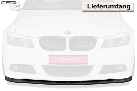 Cup Spoiler Lippe Front Ansatz ABE für BMW 3er E90 E91 LCI M Paket