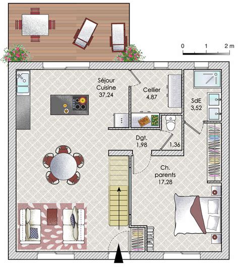 Plan De Maison Une Maison L Architecture Compacte Faire