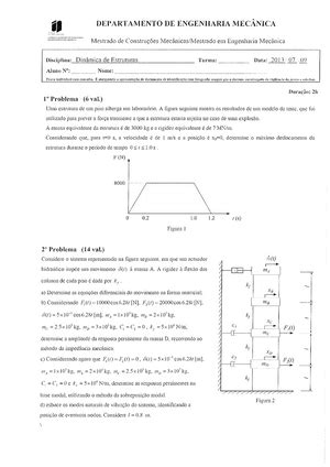 Prova 25 Junho 2013 questões DEPARTAMENTO DE ENGENHARIA M ECANICA