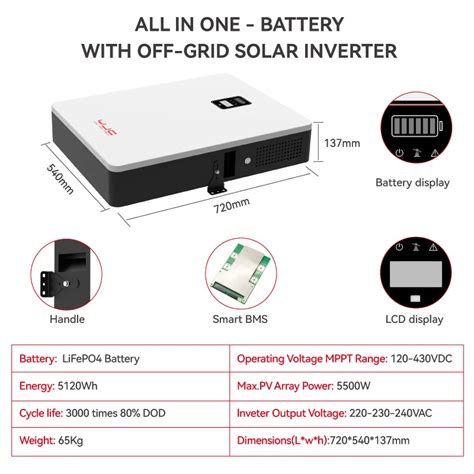 Yjc Outdoor All In One Inverter And Lithium Battery 48v 10kwh Solar